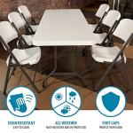 Pack of 4 Folding Utility Tables, 6 Feet