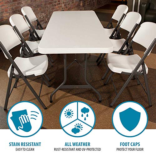 Pack of 4 Folding Utility Tables, 6 Feet