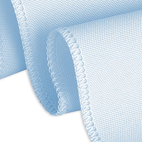 Baby Blue 108-Inch Round Polyester Tablecloth