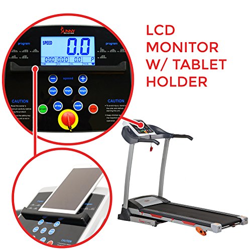 Sunny Health & Fitness Motorized Treadmill with LCD Display