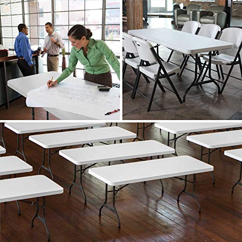 Pack of 4 Folding Utility Tables, 6 Feet