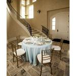 Baby Blue 108-Inch Round Polyester Tablecloth