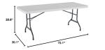 Pack of 4 Folding Utility Tables, 6 Feet