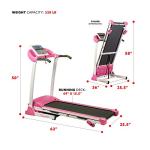 Pink Sunny Health & Fitness Treadmill, 62" x 27" x 50