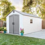 Outdoor Storage Shed, Desert Sand, 8 x 15 ft