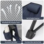 Rengue Hammock Camping Chair, Folding Camping Chairs with Retractable Footrest, Adjustable Backrest, Headrest, Cup Holder Portable Outdoor Lawn Chairs for Camping, Fishing, Hiking (Dark Blue)