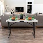 LIFETIME 80387 4-Foot Commercial Adjustable Folding Table, Almond