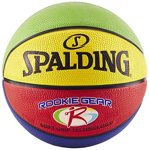 Spalding NBA Rookie Gear Multi Color Youth Indoor/Outdoor Basketball , Size 5, 27.5