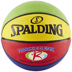Spalding NBA Rookie Gear Multi Color Youth Indoor/Outdoor Basketball , Size 5, 27.5"