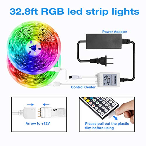 Daybetter 32.8ft RGB LED Strip Lights with Remote