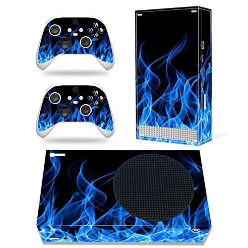 Blue Fire Vinyl Skin for Xbox Series S Console