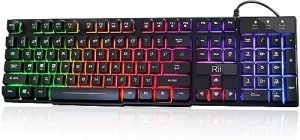 Rii RK100+ Rainbow LED Backlit Gaming Keyboard