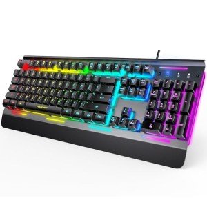 TECKNET RGB Wired Gaming Keyboard with Quiet Switches