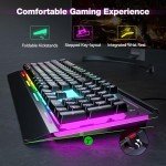 TECKNET RGB Wired Gaming Keyboard with Quiet Switches