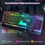 TECKNET RGB Wired Gaming Keyboard with Quiet Switches