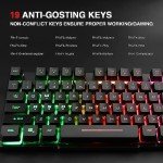 Rii RK100+ Rainbow LED Backlit Gaming Keyboard
