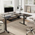 Eureka Ergonomic L-Shaped Standing Desk with Tray