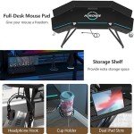 Auromie 72" Gaming Desk with LED and Outlets