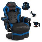 POWERSTONE Ergonomic Gaming Recliner with Massage and Footrest