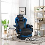 POWERSTONE Ergonomic Gaming Recliner with Massage and Footrest