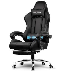 GTPLAYER Gaming Chair with Footrest and Lumbar Support
