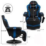 POWERSTONE Ergonomic Gaming Recliner with Massage and Footrest