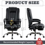 BOSMILLER Big & Tall Heated Massage Gaming Chair