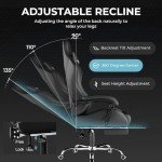 GTPLAYER Gaming Chair with Footrest and Lumbar Support