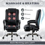 BOSMILLER Big & Tall Heated Massage Gaming Chair
