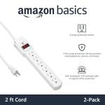 2-Pack Amazon Basics 6-Outlet Surge Protectors