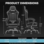 GTPLAYER Gaming Chair with Footrest and Lumbar Support