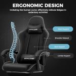GTPLAYER Gaming Chair with Footrest and Lumbar Support