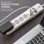 10 Ft Surge Protector Power Strip with 6 Outlets