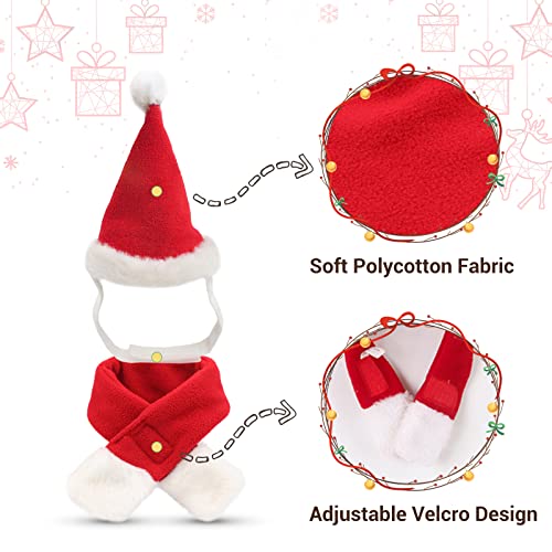 Cat and Dog Santa Hat with Muffler