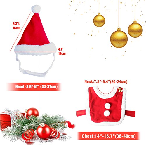 Christmas Cat Costume with Cloak and Bells