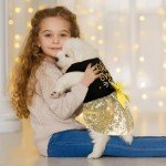 Happy New Year Dog Costume with Bow