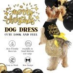 Happy New Year Dog Costume with Bow
