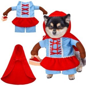 Huhumy Red Riding Hood Dog Costume for Halloween