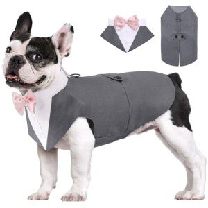 Formal Dog Tuxedo Suit with Bow Tie Set