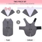 Formal Dog Tuxedo Suit with Bow Tie Set