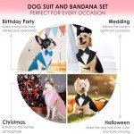 Formal Dog Tuxedo Suit with Bow Tie Set