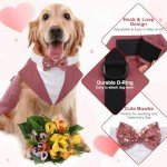 Dog Tuxedo Suit and Bandana Set for Weddings