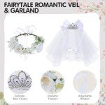 Pup Wedding Dress with Crown and Tutu Set