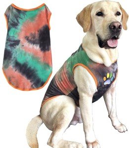 Tie Dye Cotton Dog T-Shirt for Summer Fun