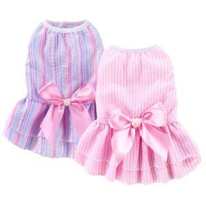 Cute Dog Princess Dresses - 2 Pack (Pink/Purple)