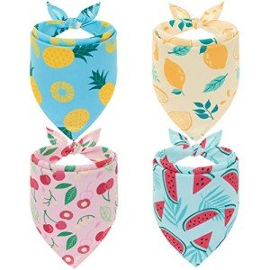 Hawaii Dog Bandana Set - 4 Pack for Summer