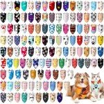 Colorful Triangle Dog Bandanas - 100 Pack