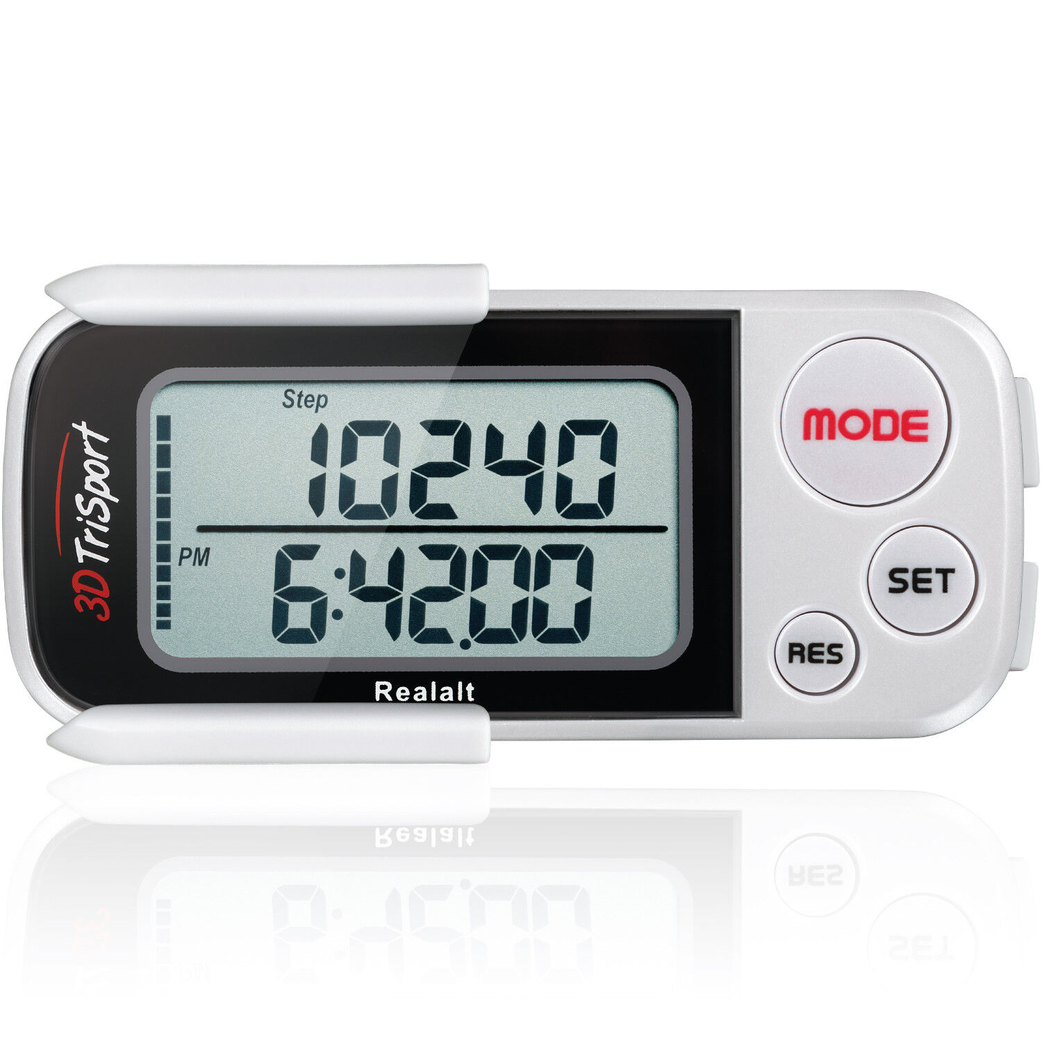 Realalt 3D Walking Pedometer with Clip & Strap
