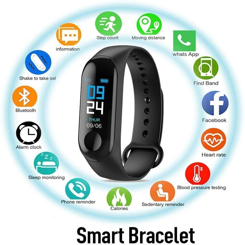 Smart Health Tracker Watch with Heart Rate & BP Monitor