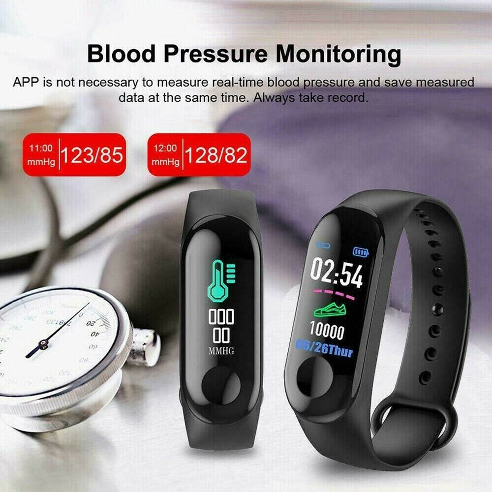 Smart Health Tracker Watch with Heart Rate & BP Monitor